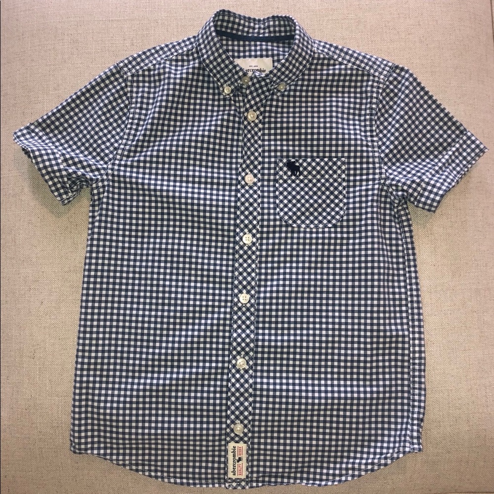 Boys Abercrombie checked button down shirt.